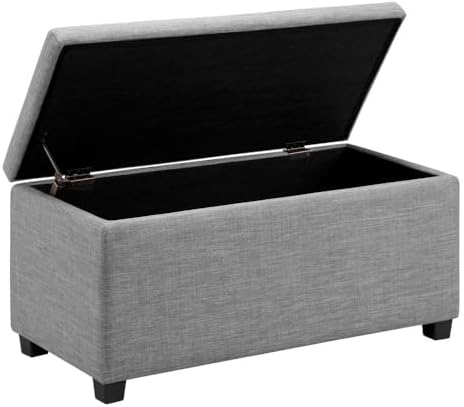 Amazon Basics Upholstered Storage Ottoman Bench by AmazonBasics