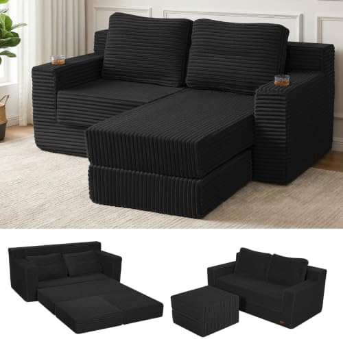 COMAX Futon Sofa Bed, Convertible Sofa Bed, Folding Boneless Couches by COMAX