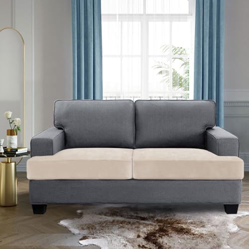 H.VERSAILTEX Stretch Velvet 2 Piece T Cushion Sofa Slipcovers - Image 2