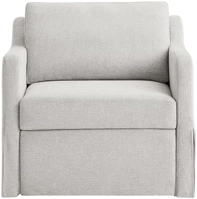 Serta Hawthorne 35" Slipcovered Convertible Accent Chair, Cot Size, Dreamcoil - Image 3