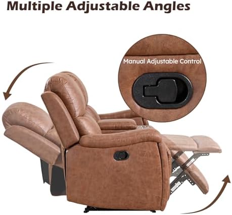 CANMOV Manual Reclining Loveseat - Image 4
