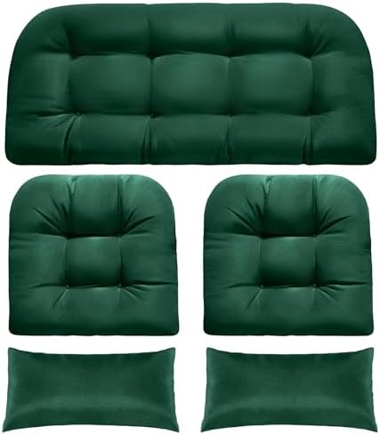 MAGIC ELEPHANT Wicker Chair Cushions, Indoor Outdoor Memory Foam Wicker by Magicelephant
