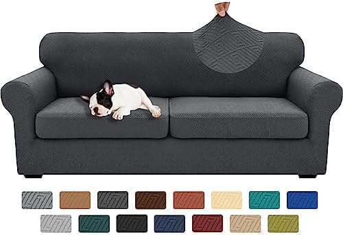 XINEAGE 3-Piece Stretch Sofa Cover, Washable Couch Covers by XINEAGE