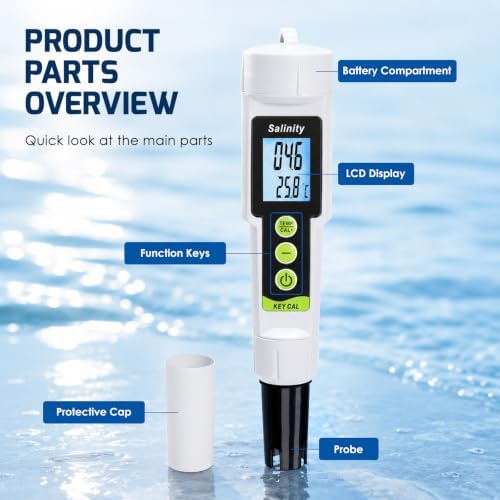 TEKCOPLUS 2 in 1 Salt Tester Salinity Meter 0–199.9 PPT - Image 7