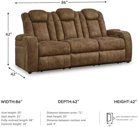 Signature Design by Ashley Wolfridge Power Reclining Sofa - Image 3