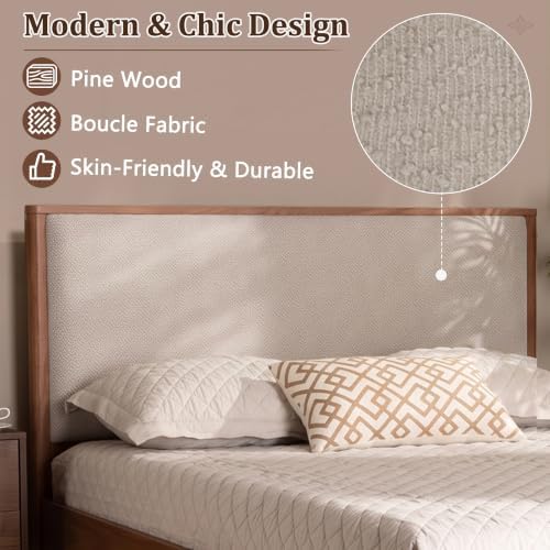 Merax Minimalist Retro Bed Frame - Image 4