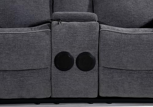 Betsy Furniture Soft Microfiber Manual Reclining Loveseat - Image 6