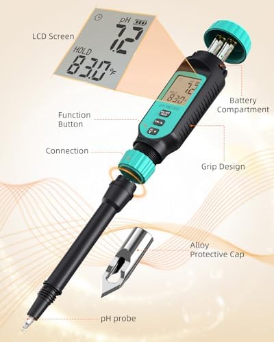 Tadeto Soil pH Tester, High Accuracy Digital pH Meter - Image 3