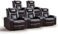 CANMOV Electric Power Recliner Chair Set of 5, Breathable Leather Home Theater by CANMOV
