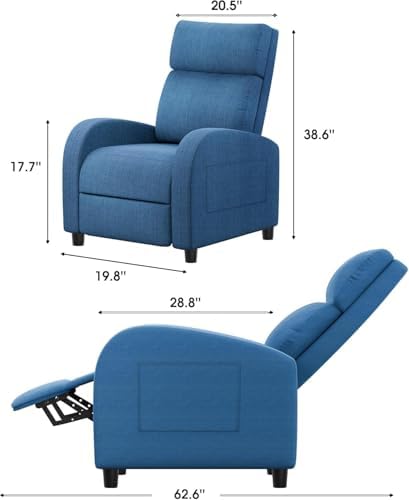 Homall Recliner Chair, Recliner Sofa Fabric - Image 3