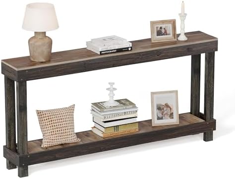 Rustic Farmhouse Console Table by COSHOMER