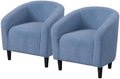 Topeakmart Compact Sherpa Accent Chairs Set of 2 by Topeakmart