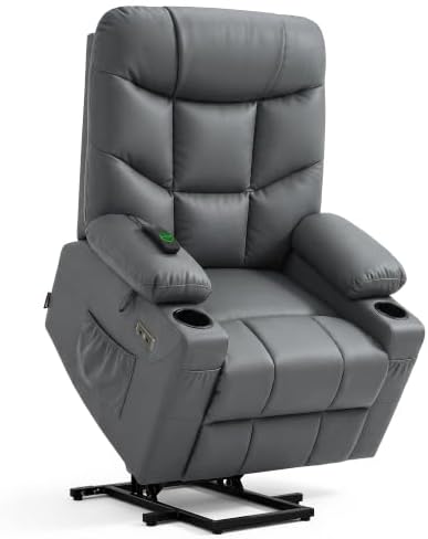 MCombo Power Lift Recliner for Elderly, Leather 7283 by MCombo