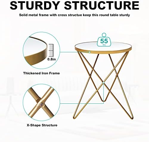 HLR Modern Round Side Table, End Table - Image 4