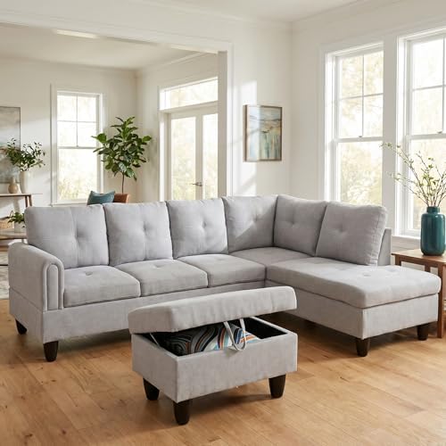 3-Piece L-Shaped Modular Leather Sofa – Convertible Sectional Couch - Image 7
