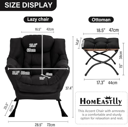 Lazy Chair with Ottoman, Soft Comfy Chair - Image 2