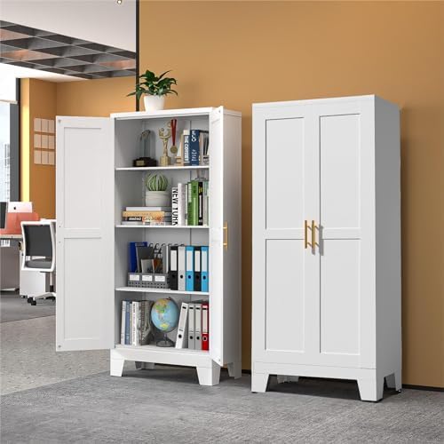 White Metal Storage Cabinet by RISTERN