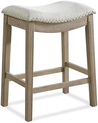 ROME + OAK Parker 26" Backless Saddle Stool, Reclaimed Oak by ROMEOAK