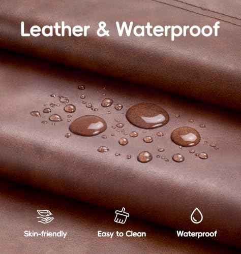Hobestluk Bean Bag Chair Leather Togo Sofa Memory Foam - Image 6