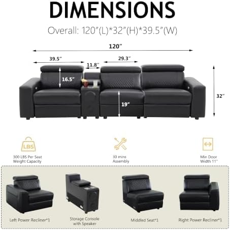 Power Recliner Sectional Sofa - Image 2