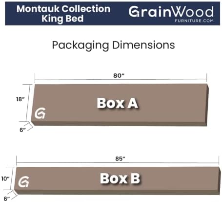 Grain Wood Furniture Montauk Solid Wood Bed, King Size, Rustic Off-White - Image 6