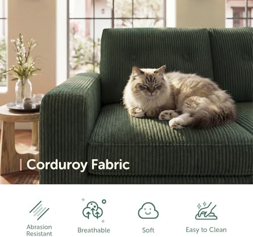 HONBAY Corduroy Sectional Sleeper Sofa - Image 4