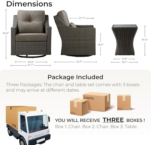 CHITA Wicker Outdoor Furniture Patio Sofa, Oversized 3-Seater Rattan Couch - Image 6