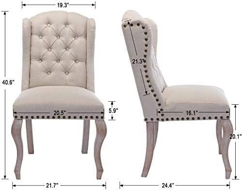 Upholstered Dining Chairs Set of 2 - Image 2