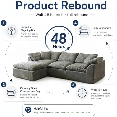 Cloud Couch Sectional, Boneless Modular Sofa - Image 3