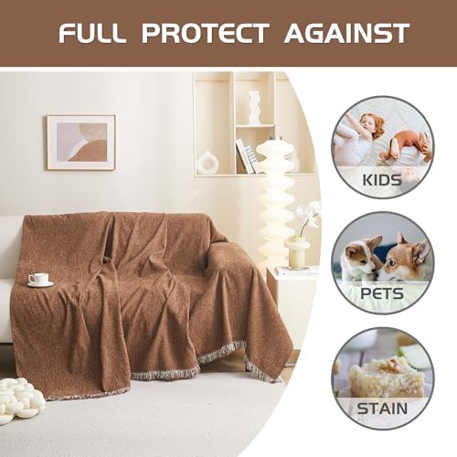 MEETSKY Couch Cover for Pets Sofa Cover for 3 Cushion Couch Sofa Oversized Sofa - Image 3