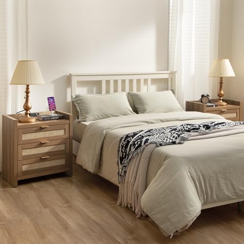 SICOTAS Rattan Night Stand Set of 2 : Bedside Table - Image 2