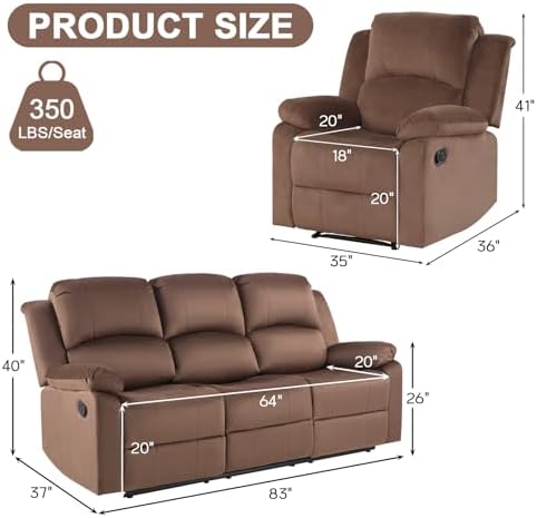 CANMOV Manual Reclining Couch Set - Image 2