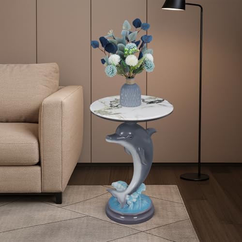26" Luxury Dolphin Head Side Table - Image 6