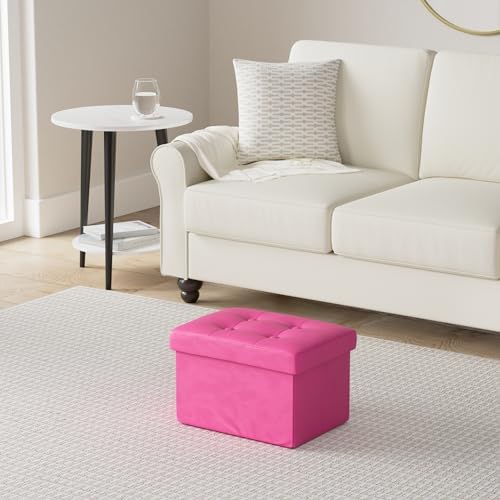 LINMAGCO Ottoman with Storage Small Foot Rest Stool Under Desk Stool Short - Image 2