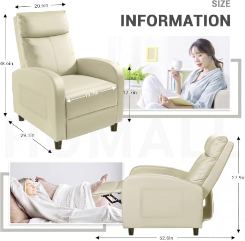 Homall Recliner Chair, Recliner Sofa PU Leather - Image 3