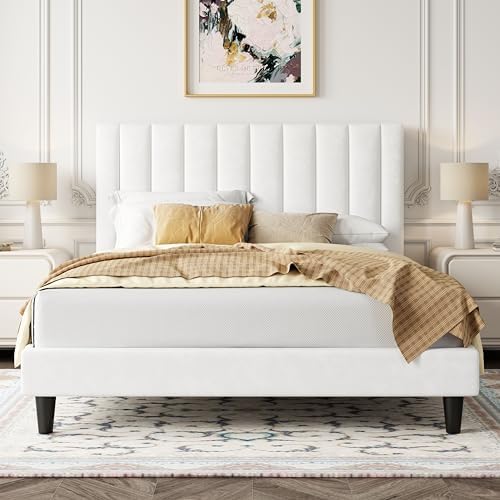 Allewie Queen Bed Frame/Velvet Upholstered Bed Frame by Allewie
