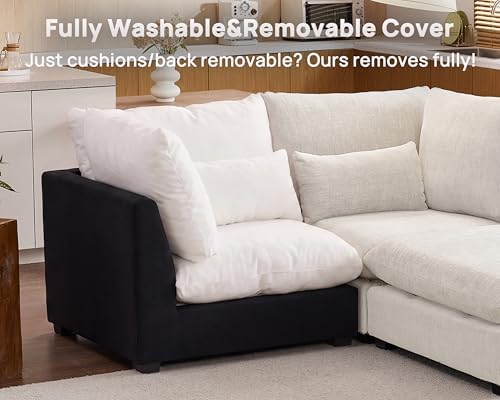 154" Oversize Chenille Modular Sectional Sofa Couches - Image 4