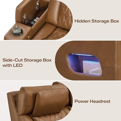 Watson & Whitely Genuine Leather Power Reclining Sofa and Loveseat - Image 6