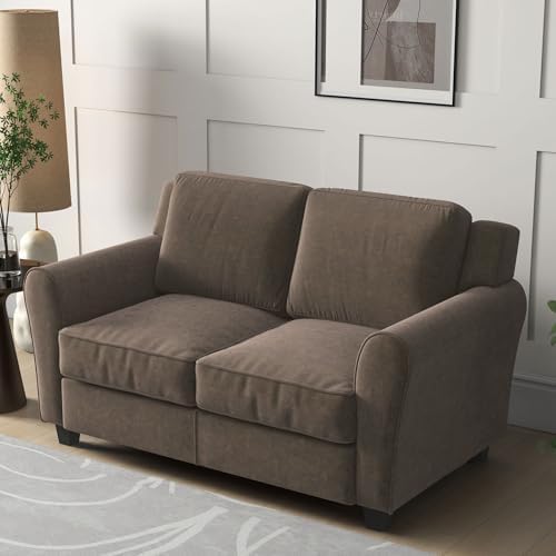 Bonzy Home 58" Brown Loveseat Sofa Couch - Image 7