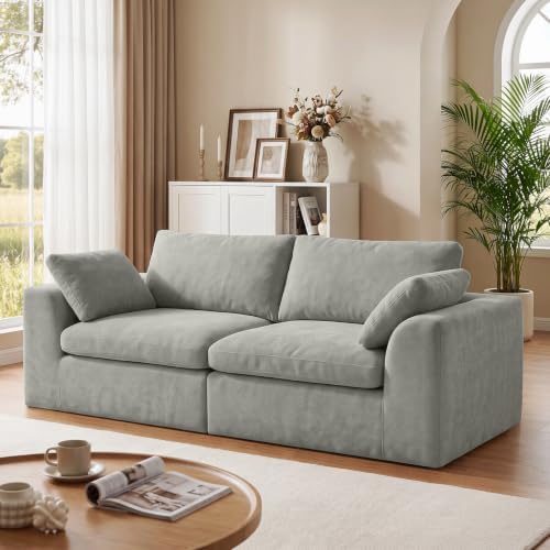 Cloud Boneless Loveseat Sofa, Modern Chenille Cloud Couch, Convertible Deep by Unknown