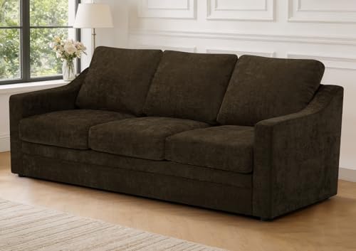 83” Chenille 3 Seats Sofa w/Comfortable Back Cushions - Image 4