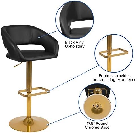 Flash Furniture Erik Contemporary Adjustable Height Barstool - Image 4