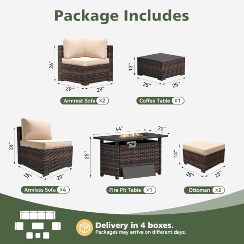 Aoxun 10 Piece Outdoor Patio Furniture Set - Image 2