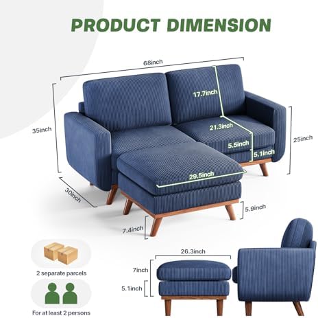 Vesgantti 68" Loveseat Sofa - Image 2