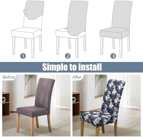 Dining Chair Covers, Stretch Seat Covers, Washable Furniture Protector - Image 4