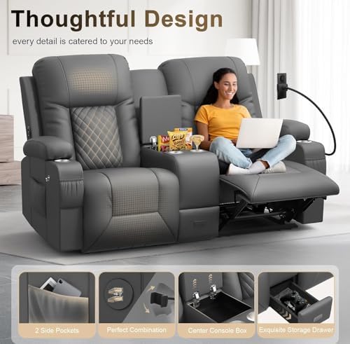 YONISEE Loveseat Recliner, Loveseat Recliner Sofa - Image 3