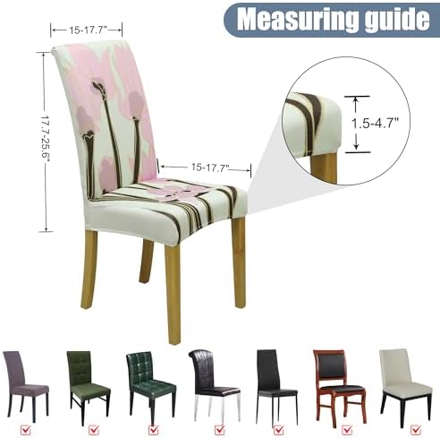 Dining Chair Covers, Stretch Seat Covers, Washable Furniture Protector - Image 5