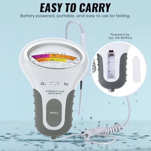 2 in 1 Chlorine & PH Meter, Dual Scale Water Quality Tester CL2 Level Meter - Image 4