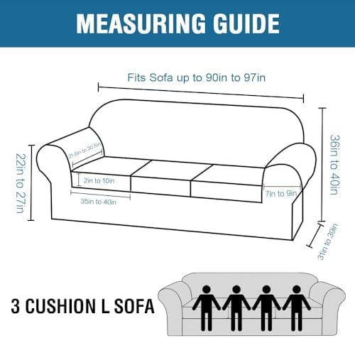 H.VERSAILTEX High Stretch Sofa Slipcover 4 Piece Cover Velvet Furniture - Image 2