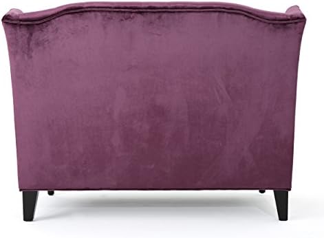 Christopher Knight Home GDFStudio Leona Modern Glam Tufted Velvet Wingback - Image 6